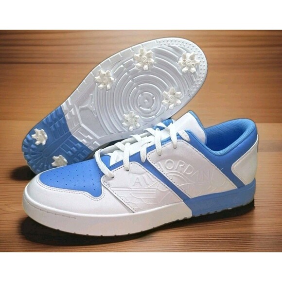 Air Jordan Nu Retro 1 Low Golf Spiked UNC White Blue Size 11 Men’s FZ4153-101 - Picture 1 of 11